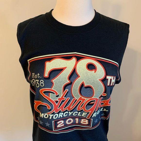 Sturgis Motorcycle Rally 2018 Muscle Tee‎ 78th Anniversary Size Small - Picture 2 of 5